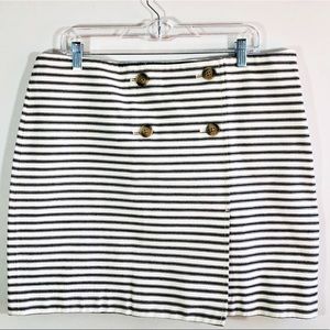 Loft sturdy lightweight denim striped skirt sz 16
